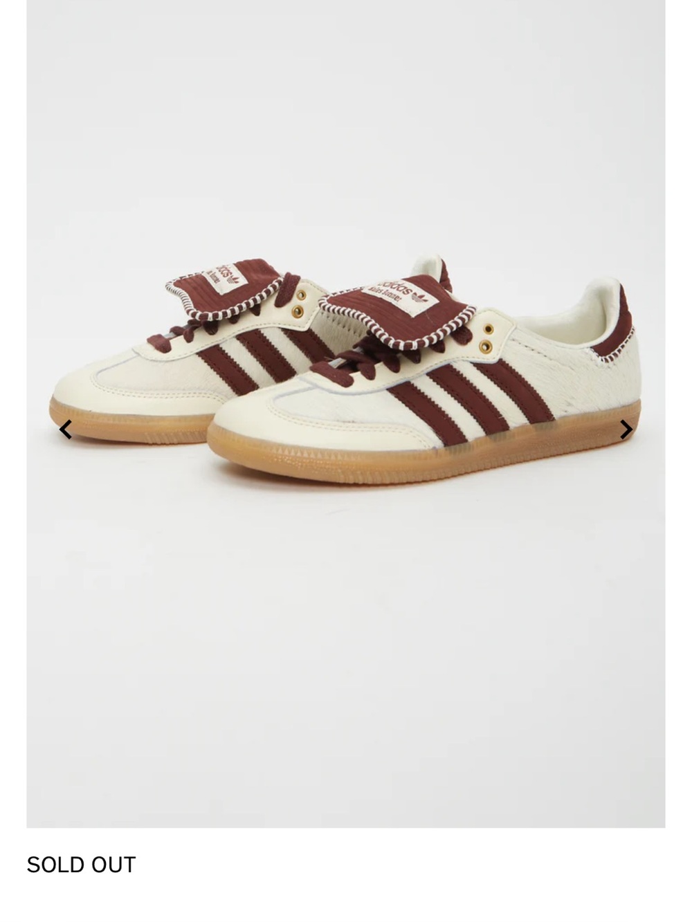 Wales Bonner Adidas Samba pony hair tonal sneakers - Picture 3 of 10